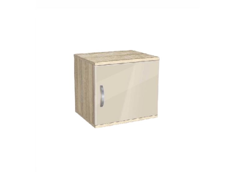 Κομοδίνο, AVA 1, Σονόμα/Κρεμ γυαλιστερό 39x40x50, Genomax