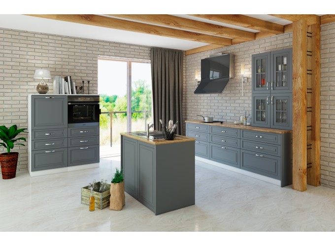 Σύνθεση Κουζίνας MDF Vintage Velvet 100/120/240, 620x217x60 εκ., Genomax