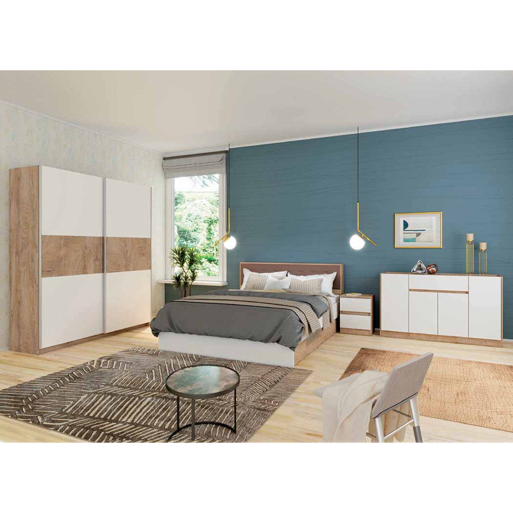 Σετ Κρεβατοκάμαρας 5 τεμαχίων, K-970, 160/200, Genomax | All4home Σετ Κρεβατοκάμαρας 5 τεμαχίων, K-970, 160/200, Genomax