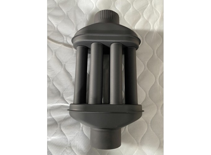 Θερμοσυλλέκτης Καπνοδόχου 6 Σωλήνων Μεταλλικός 30/55/12 εκ., Μαύρο Ματ, Φ120, Koper