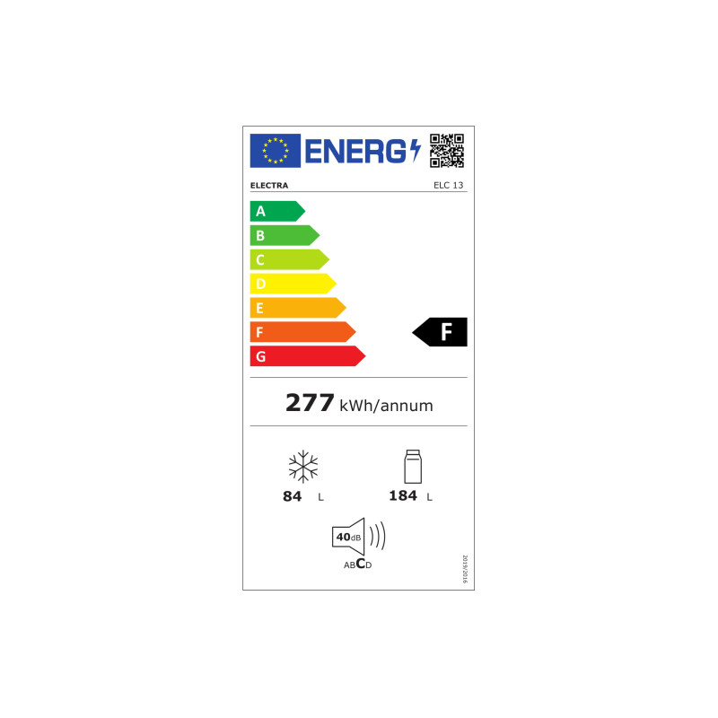 Ψυγειοκαταψύκτης 268 lt, F, ELC 13, Electra