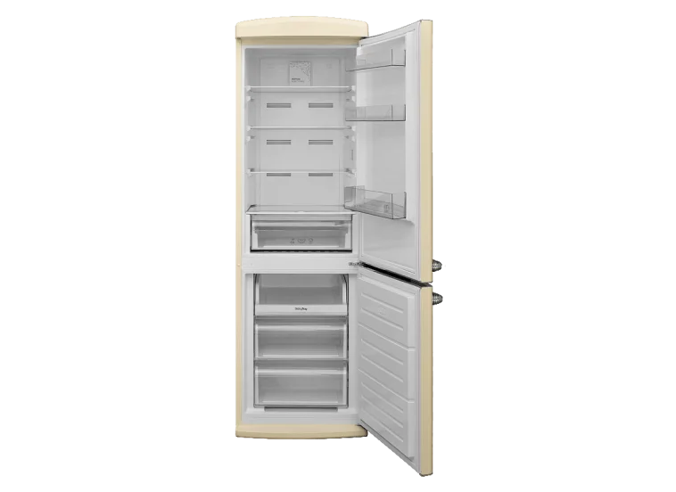 Ψυγειοκαταψύκτης, FXCARE 373020, 1210200224, BEE BEIGE Retro , 331L, No Frost, 186/59,5/65 εκ., Finlux