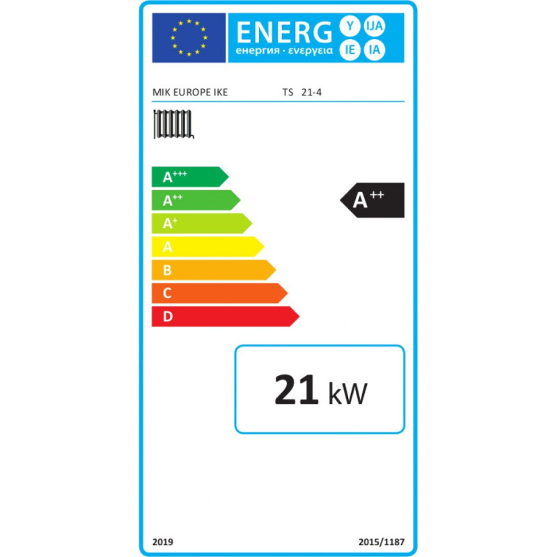 Σόμπα-λέβητας Πέλλετ για καλοριφέρ, 21+2,5 Kw, Ioli TS μπορντό, Mytherm