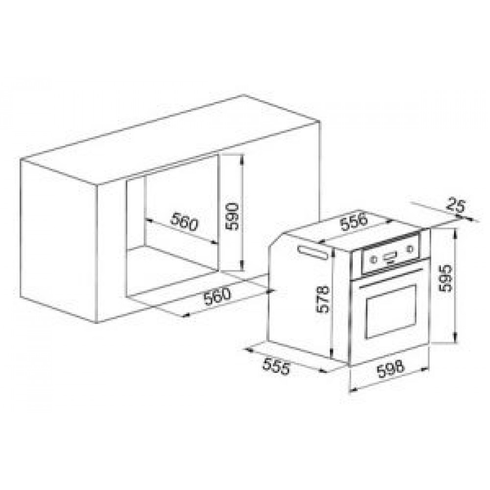 Σετ Φούρνος Εστία, FCM 106 AIX + VCP 32, Crown