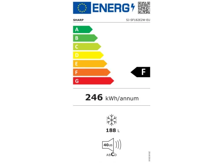 Κάθετος Καταψύκτης SJ-SF182E2W, 188Lt, Sharp Κάθετος Καταψύκτης SJ-SF182E2W, 188Lt, Sharp