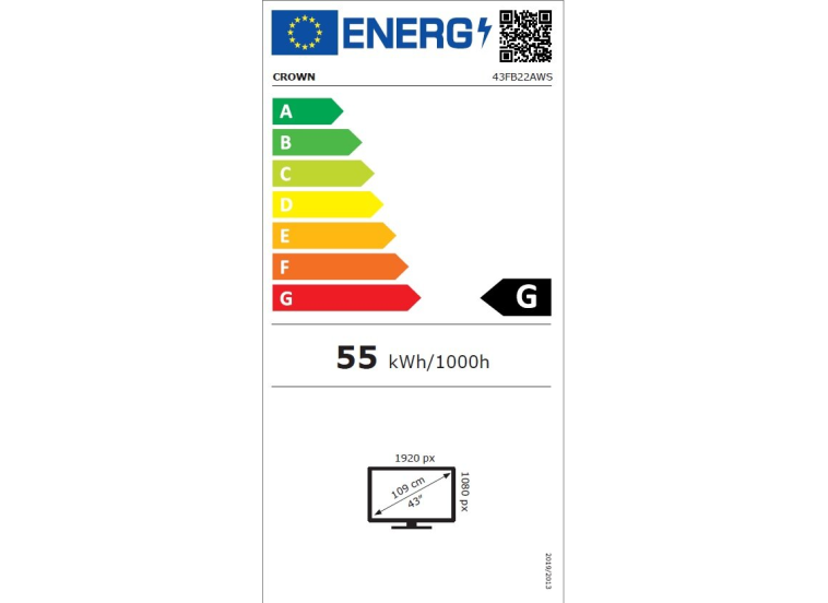 Τηλεόραση 43", FULL HD, Smart TV, 43FB22AWS, Crown Τηλεόραση 43", FULL HD, Smart TV, 43FB22AWS, Crown