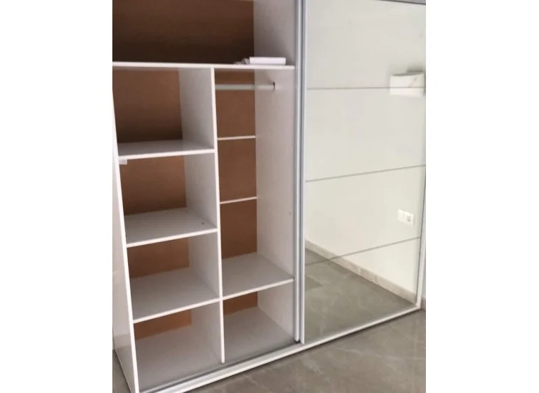 Ντουλάπα Συρόμενη με καθρέφτη, AVA 51, Λευκό/Crystal200x210x59, Genomax Ντουλάπα Συρόμενη με καθρέφτη, AVA 51, Λευκό/Crystal200x210x59, Genomax