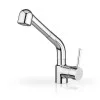 Μπαταρία Κουζίνας Πάγκου με Ντουζ και Σπιράλ, Classic Balata Chrome, Pyramis 