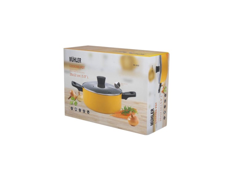 Βαθιά Κατσαρόλα από Χυτό Αλουμίνιο, 5.9lt , 26cm,MR-2632, Μuhler Βαθιά Κατσαρόλα από Χυτό Αλουμίνιο, 5.9lt , 26cm,MR-2632, Μuhler