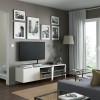 Έπιπλο Τηλεόρασης με πόρτες, 1220 DORE λευκό Μ180xΠ42xΥ38εκ., All4home
