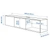 Έπιπλο Τηλεόρασης με πόρτες, 1220 DORE λευκό Μ180xΠ42xΥ38εκ., All4home