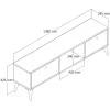 Έπιπλο Τηλεόρασης 1216 SERENAT μπεζ Μ38xΠ29.5xΥ42.6εκ., All4home