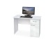 Γραφείο υπολογιστή, Buro 3 Λευκό γυαλιστερό, 110/59/75 εκ., Genomax