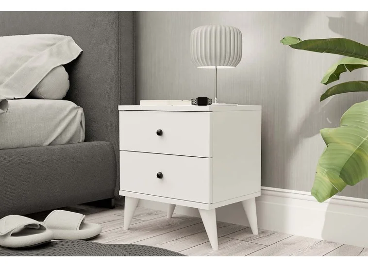 Κομοδίνο, 3720 MONA, λευκό, 45x35x51,1εκ., All4home