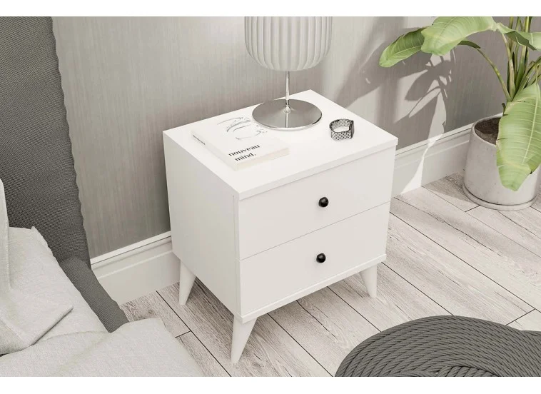 Κομοδίνο, 3720 MONA, λευκό, 45x35x51,1εκ., All4home