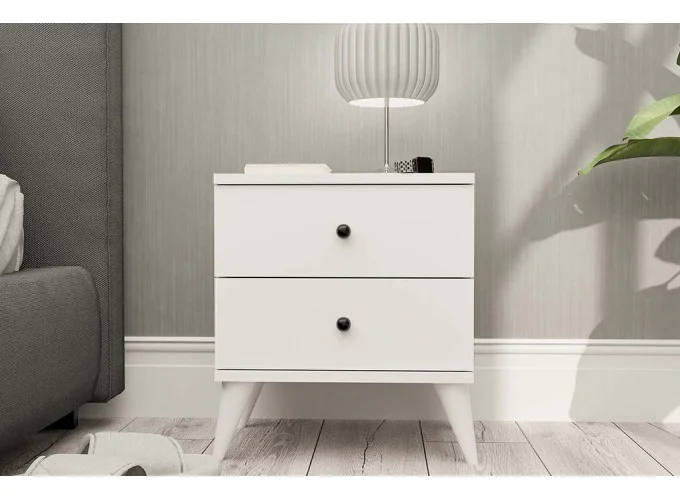 Κομοδίνο, 3720 MONA, λευκό, 45x35x51,1εκ., All4home