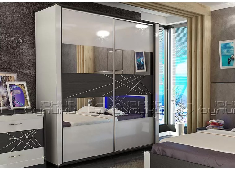 Ντουλάπα συρόμενη, Arte, 180x60x210, Genomax