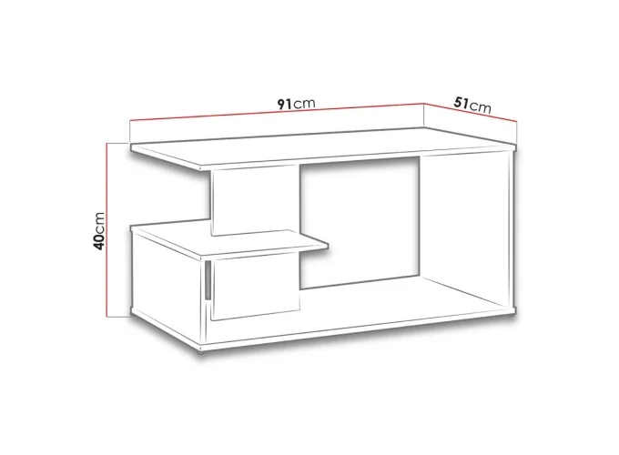 Τραπέζι σαλονιού 2046 ORTA Λευκό 40x51x91εκ., All4home