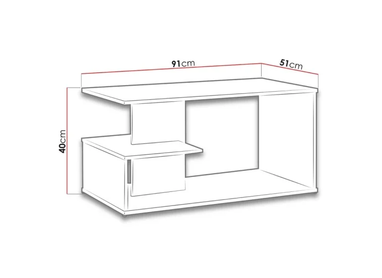 Τραπέζι σαλονιού 2046 ORTA Λευκό 40x91εκ., All4home