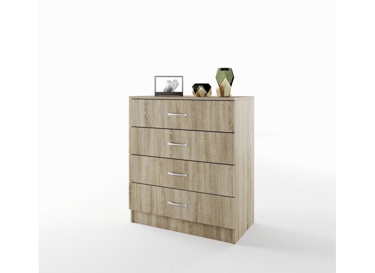 Συρταριέρα με 4 συρτάρια, Σόνομα, 1213003, 43,5x91x80, Genomax