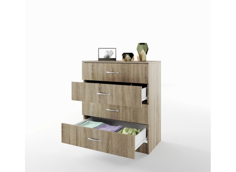 Συρταριέρα με 4 συρτάρια, Σόνομα, 1213003, 43,5x91x80, Genomax