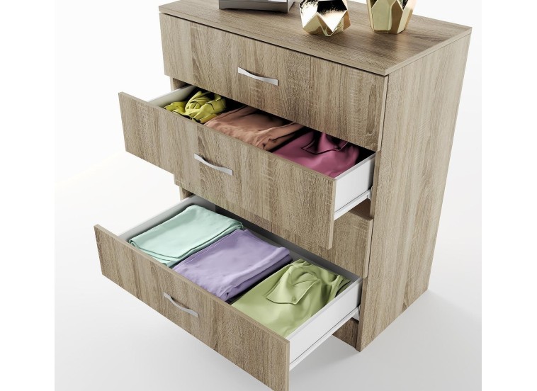 Συρταριέρα με 4 συρτάρια, Σόνομα, 1213003, 43,5x91x80, Genomax