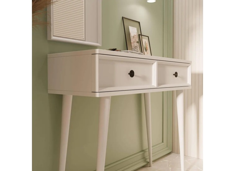 Τουαλέτα με καθρέφτη, Luna 6020 , ΄Λευκό, 90x35x82εκ., All4home