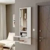 Τουαλέτα με καθρέφτη κρεμαστρή, 6000 LINE, αριστερό, λευκό,  45χ15χ120εκ., All4home