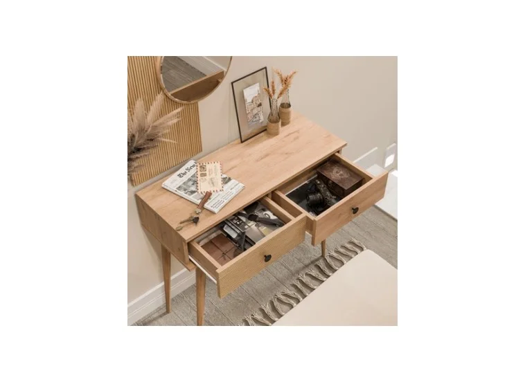 Τουαλέτα με καθρέφτη και ξύλινα πόδια, 6034 ODESA, 90χ35χ82εκ., All4home