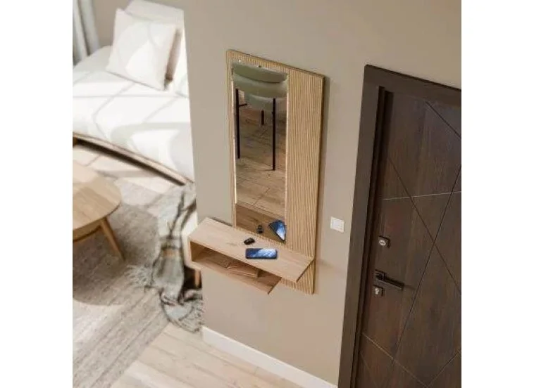 Τουαλέτα με καθρέφτη κρεμαστρή, 6002 LINE, αριστερό,  45χ15χ120εκ., All4home