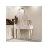 Τουαλέτα με καθρέφτη και ξύλινα πόδια, 6030 ODESA, λευκό,  90χ35χ82εκ., All4home