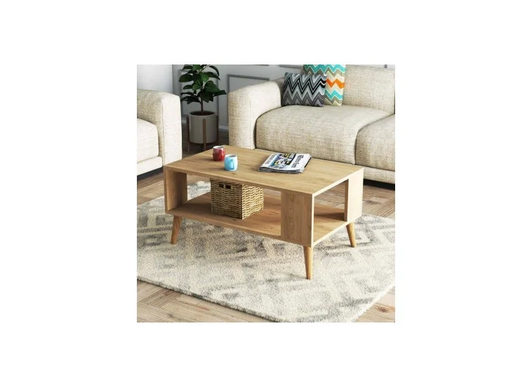 Τραπέζι σαλονιού, με ξυλινα πόδια, 2028 CITY 90χ54χ44,6εκ., All4home