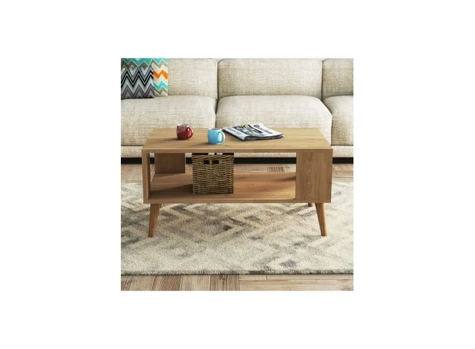 Τραπέζι σαλονιού, με ξυλινα πόδια, 2028 CITY 90χ54χ44,6εκ., All4home