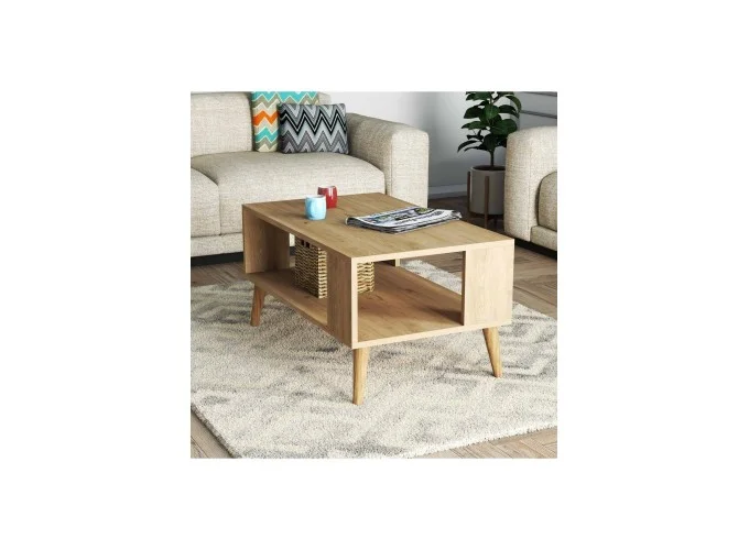 Τραπέζι σαλονιού, με ξυλινα πόδια, 2028 CITY 90χ54χ44,6εκ., All4home