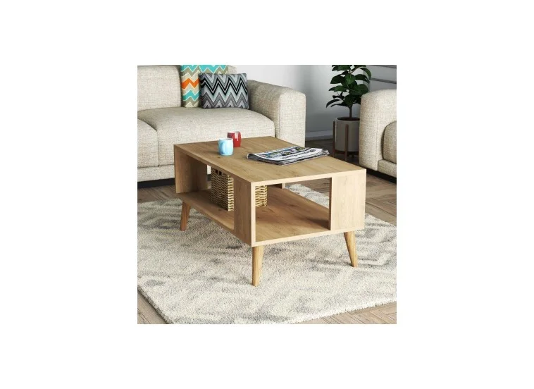 Τραπέζι σαλονιού, με ξυλινα πόδια, 2028 CITY 90χ54χ44,6εκ., All4home