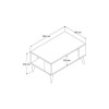 Coffee table, with wooden legs, 2028 CITY 90x54x44.6cm., All4home