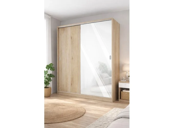 Ντουλάπα συρόμενη, 1211009 Σόνομα, 59x191x180, Genomax