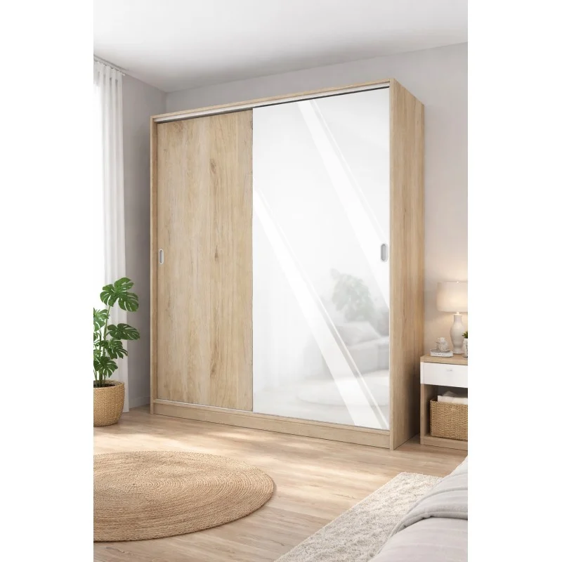 Ντουλάπα συρόμενη, 1211009 Σόνομα, 59x191x180, Genomax