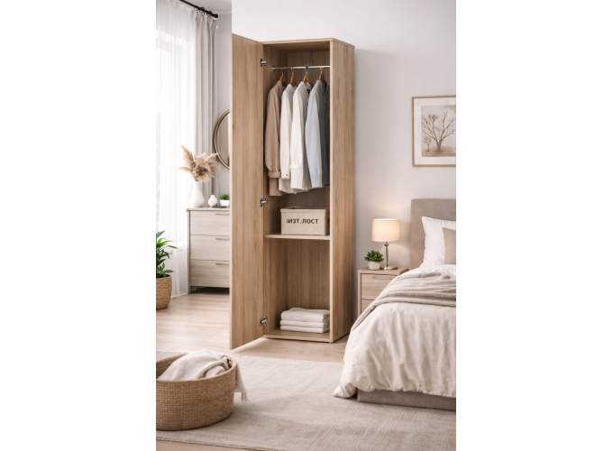 Ντουλάπα μονόφυλλη, 55x36x175.5, Modul 66, Genomax