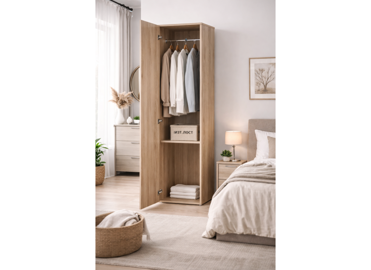 Ντουλάπα μονόφυλλη, 55x36x175.5, Modul 66, Genomax