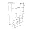 Ντουλάπα ,Lisa 3522, 120x45x191,80 εκ. ,All4home