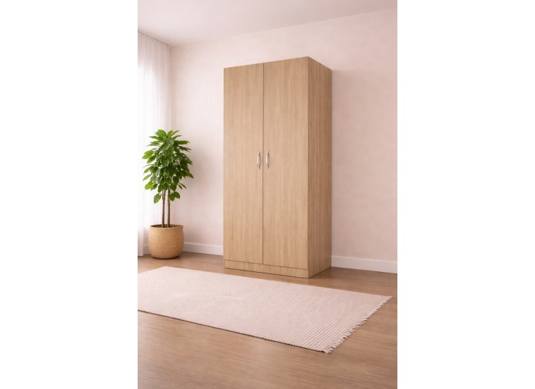 Ντουλάπα Δίφυλλη 1211001 Σόνομα, 52x191x80, Genomax