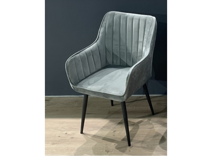 Καρέκλα Βελόυδινη Γκρί , Bergere, All4home