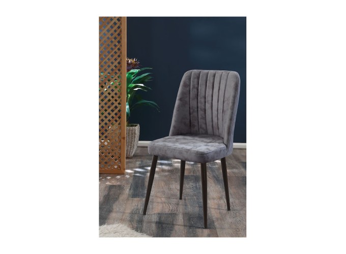Καρέκλα Βελόυδινη Γκρί , Venedik , All4home