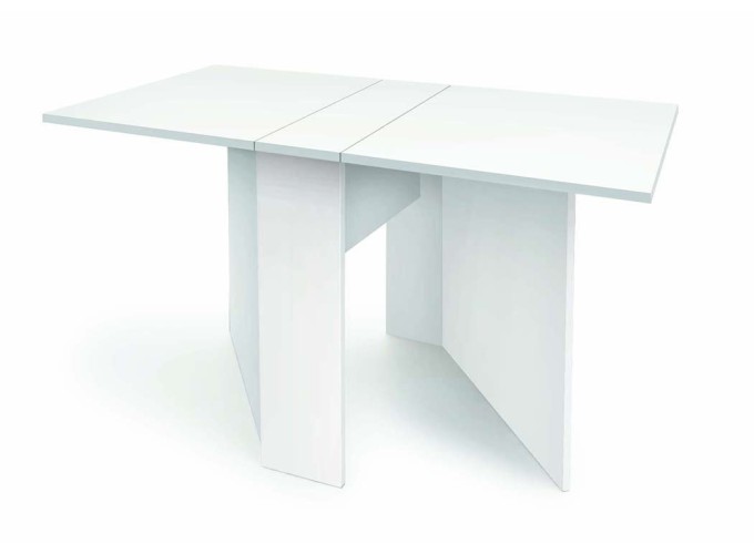 Τραπέζι κουζίνας πτυσσόμενο 24-140/75/70 εκ., Λευκό, Julia, Genomax