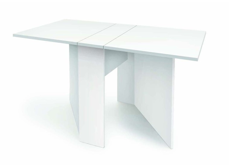 Τραπέζι κουζίνας πτυσσόμενο 24-140/75/70 εκ., Λευκό, Julia, Genomax