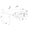 Γραφείο υπολογιστή, Modul 47, 148/60/75 εκ., Genomax