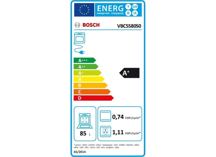 Φούρνος άνω Πάγκου 85lt χωρίς Εστίες Inox, VBC5580S0, 47.5x89.6x55, Bosch Φούρνος άνω Πάγκου 85lt χωρίς Εστίες Inox, VBC5580S0, 47.5x89.6x55, Bosch
