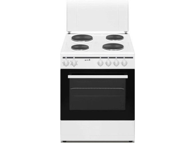 Ηλεκτρική Κουζίνα 56lt με Εμαγιέ Εστίες Π60εκ. Λευκή,  C 6060FL,Arielli