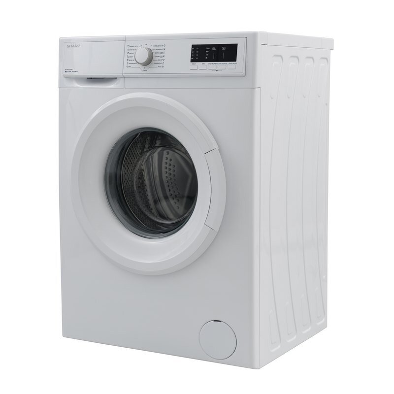 Πλυντήριο ρούχων 1200 στροφών, 8,00 kg, D, Λευκό,  ES-HFA8121WD, Sharp